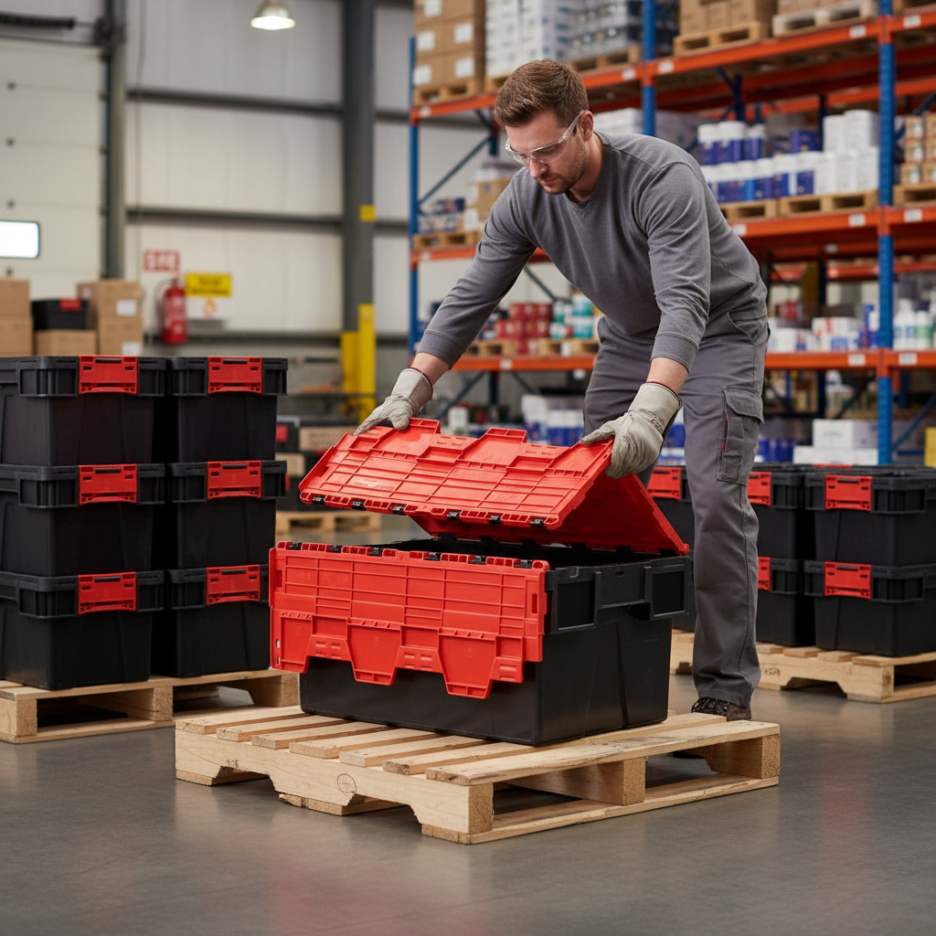 Durable Heavy Duty Tote Boxes - 3 Sizes Available - Front view