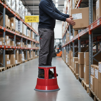 Heavy Duty Steel Kick Step with Anti-Slip Treads - 150kg Capacity