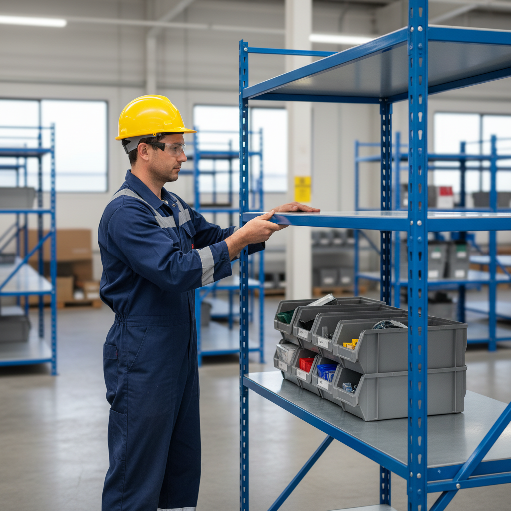 Additional Heavy Duty Steel Shelf - Blue - Industrial Grade - Front view