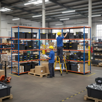 Heavy Duty 5x Industrial Shelving - 1980mm High - 340kg Capacity - Steel Construction