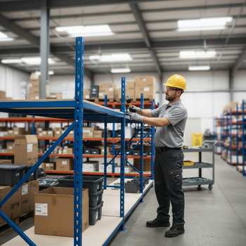 Premium Additional Shelf - Melamine - Blue - Ideal for Industrial Use
