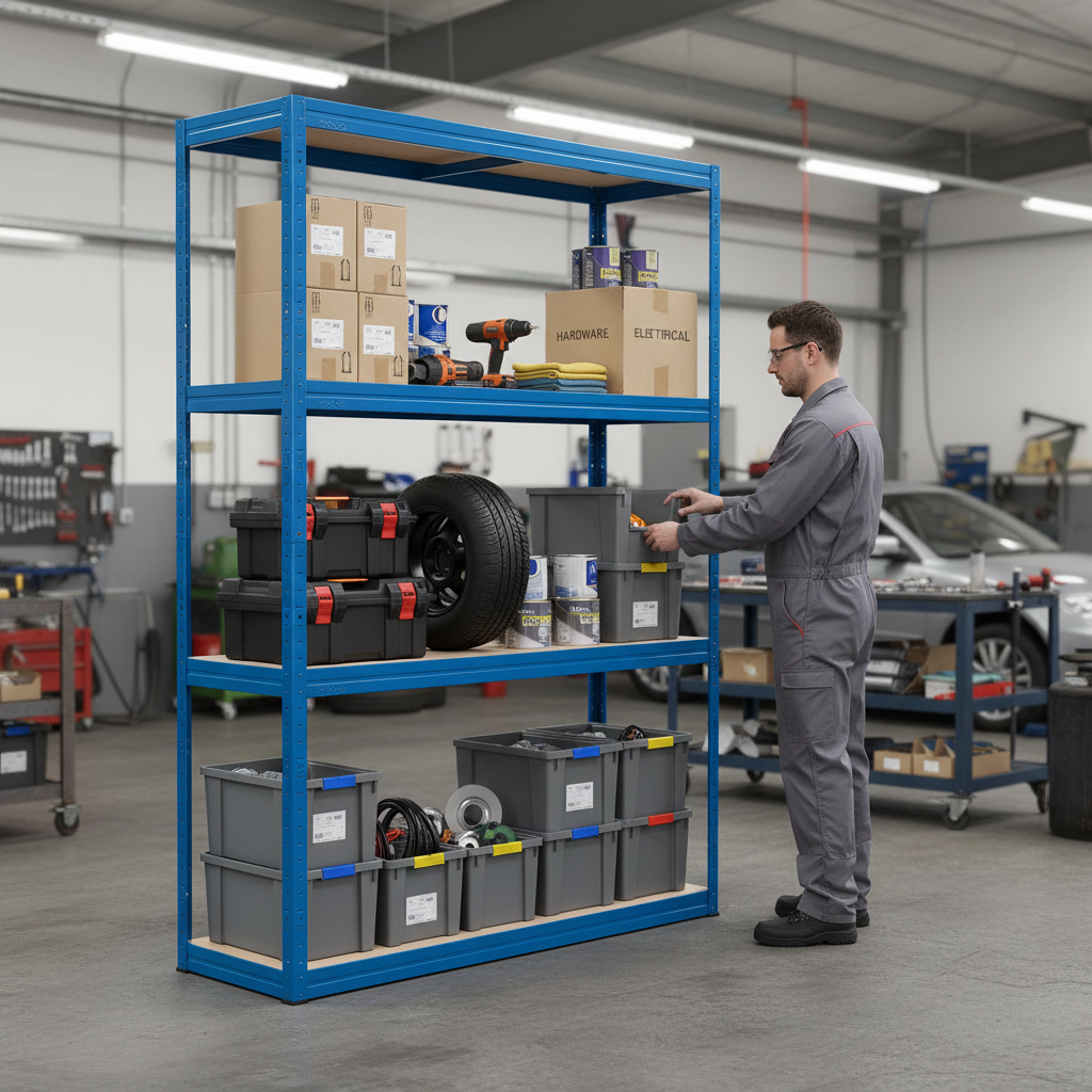 Heavy Duty Garage Shelving - 1600mm High - Supports Up to 280kg - Side view