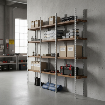 Heavy Duty Twin Slot Wall Mounted Shelving Uprights - Custom Build - Silver
