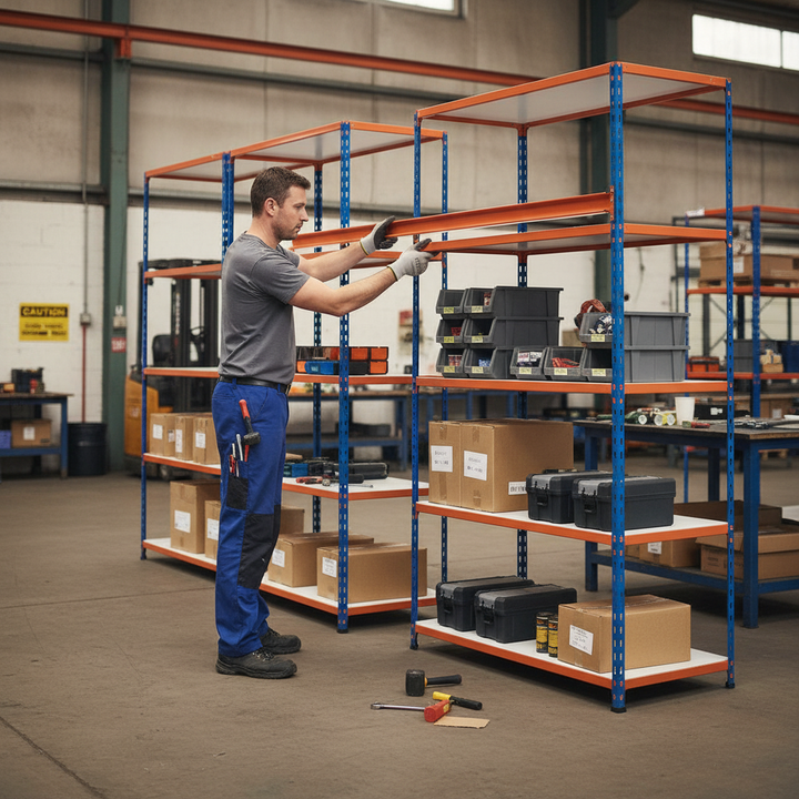 Heavy Duty Industrial Shelving - 1830mm High - 200kg Capacity - Melamine - Front view