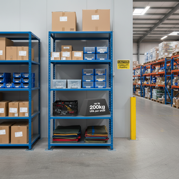 Heavy Duty Industrial Shelving - 2440mm High - 200kg Capacity - Steel