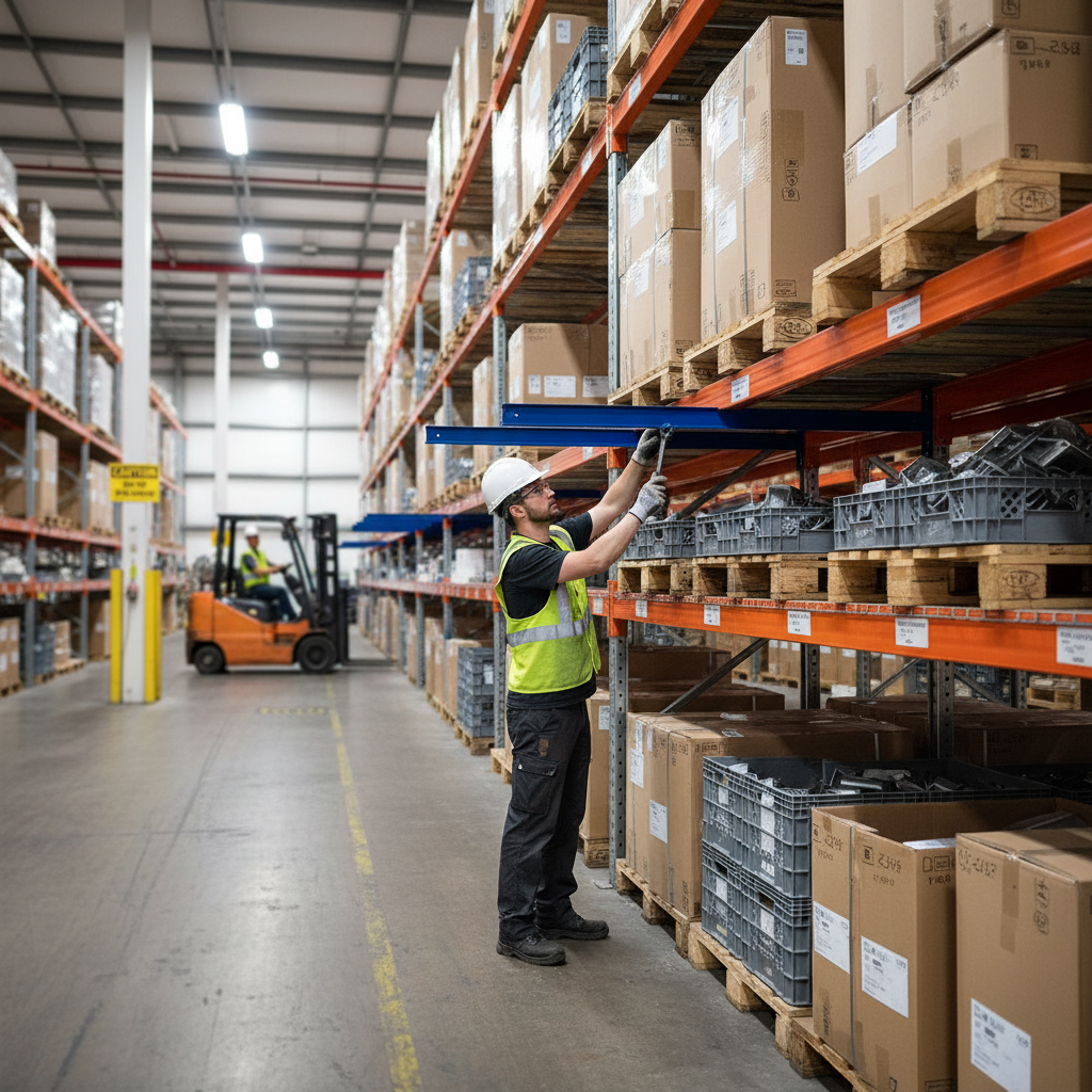 5x Heavy Duty Shelving Support Beams - Reinforcement for Industrial Use - Side view