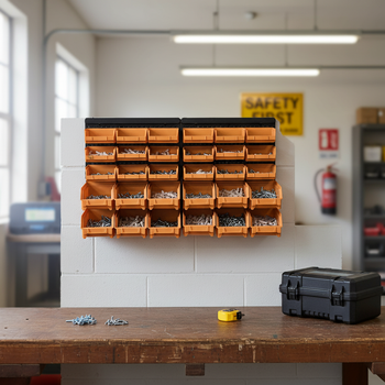 Heavy Duty Wall Mounted Louvre Panel Parts Bin Kits for Storage