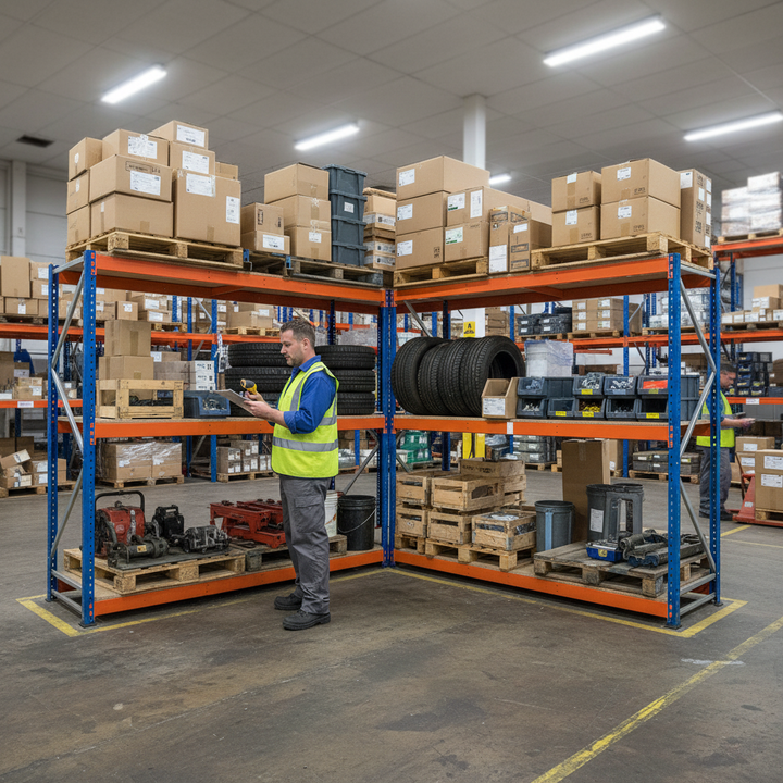 Heavy Duty Industrial Shelving - 1980mm High - 400kg Load Capacity - Side view