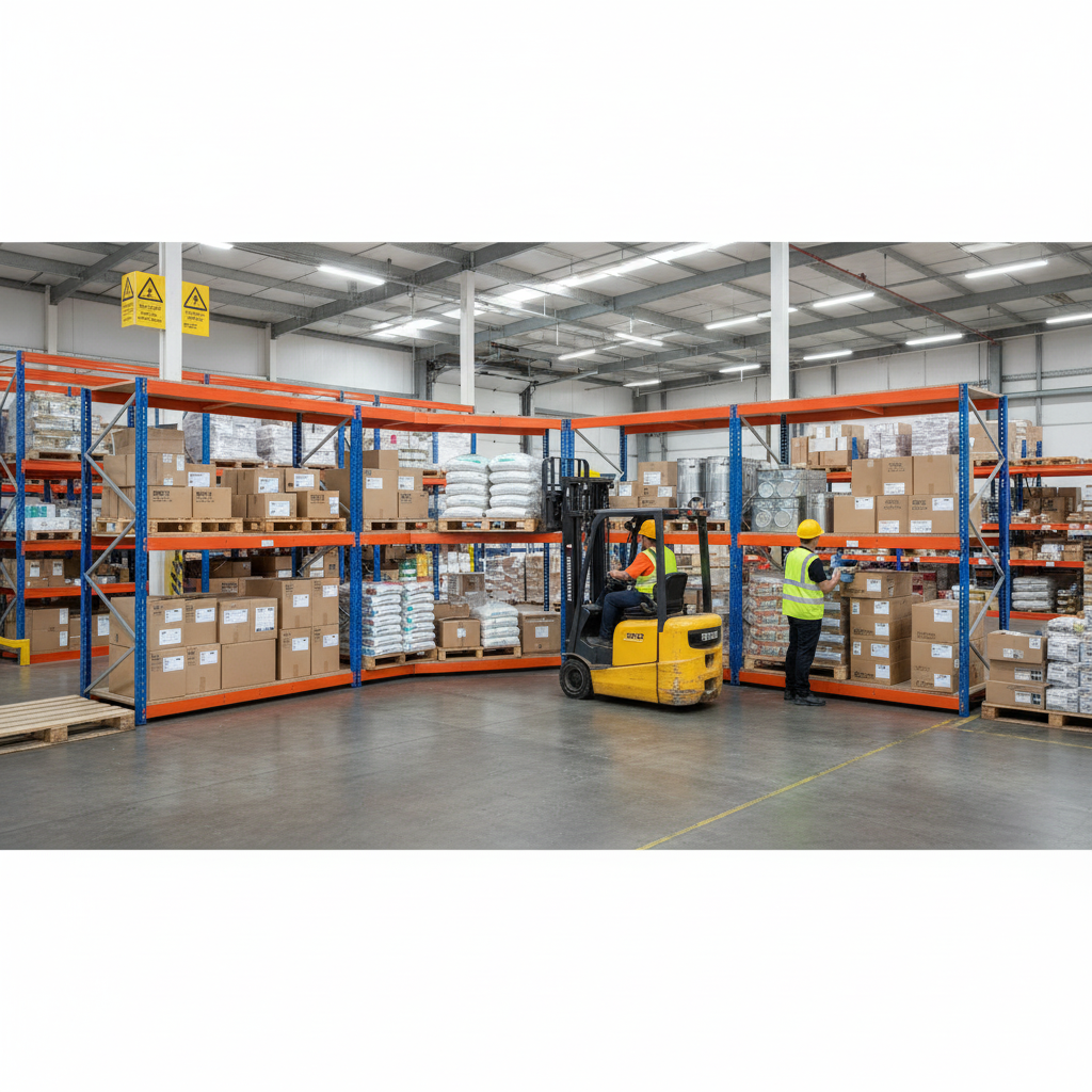 5x Heavy Duty Industrial Shelving - 3050mm High - 800kg Capacity - Chipboard - Side view
