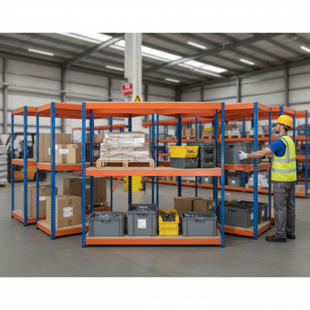 Premium Industrial Shelving - 1677mm High - 400kg Capacity - Chipboard Design