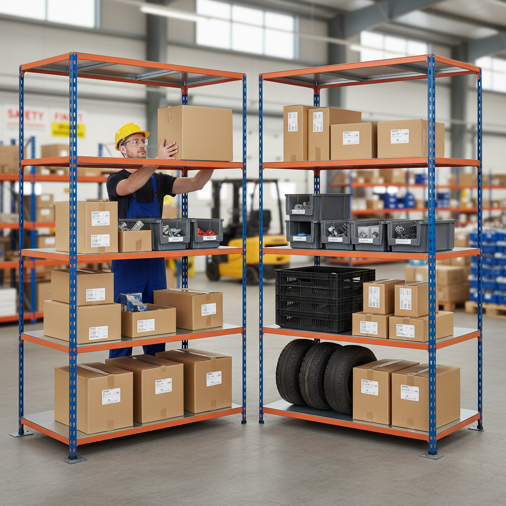 Heavy Duty Industrial Shelving - 1980mm High - 340kg Capacity - Steel Construction - Front view