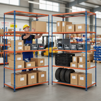 Heavy Duty Industrial Shelving - 1980mm High - 340kg Capacity - Steel Construction