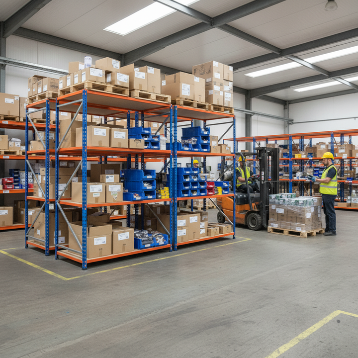 Heavy Duty Industrial Shelving - 3050mm High - 340kg Capacity - Chipboard - Side view