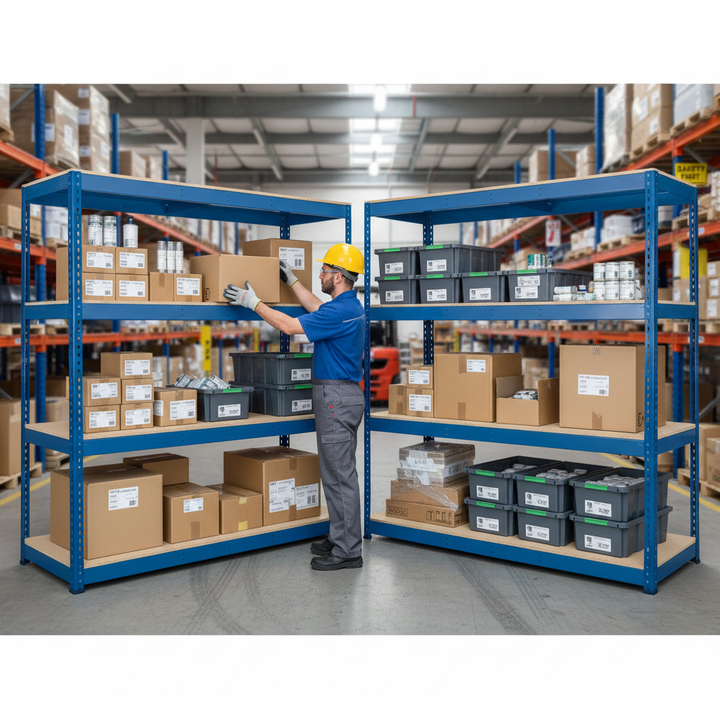 Premium Heavy Duty Industrial Shelving - 1677mm High - 400kg Capacity - Chipboard - Side view
