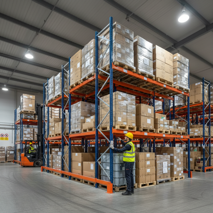 Heavy Duty Pallet Racking Beams for Industrial Storage Solutions - Side view