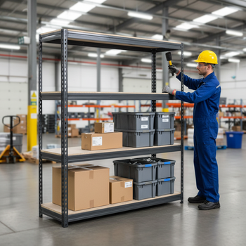 Heavy Duty Industrial Shelving - 1800mm High - 500kg Capacity - Grey