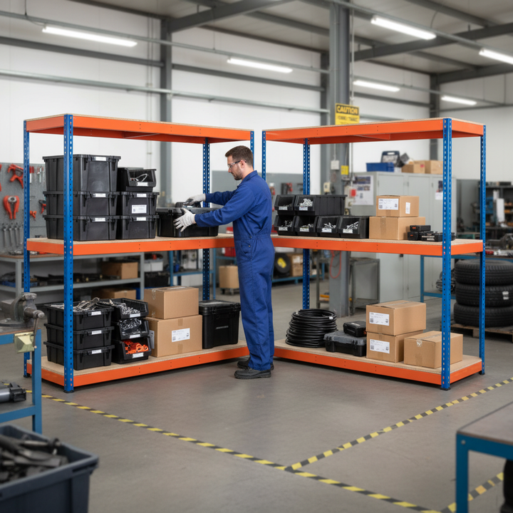 Industrial Heavy Duty Shelving Units - 1980mm High - 400kg Capacity - Front view