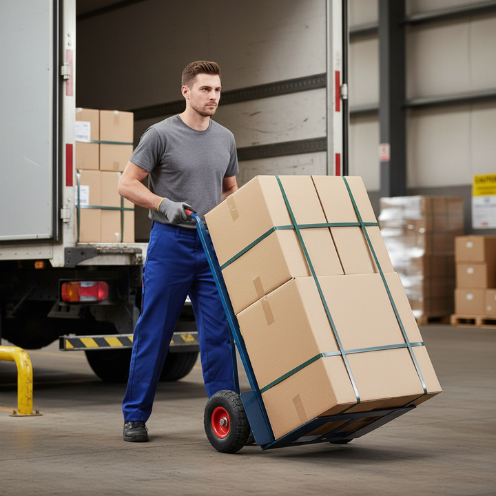 Heavy Duty Sack Truck with 300kg Load Capacity - Side view