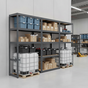 Premium Heavy Duty Shelving - 1800mm High - 200/280kg Capacity - Grey