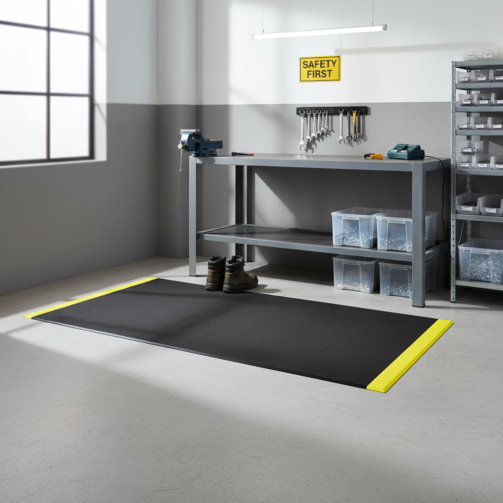 Premium Anti-Fatigue Work Mat - Non-Slip Cushioning for Comfort - Front view