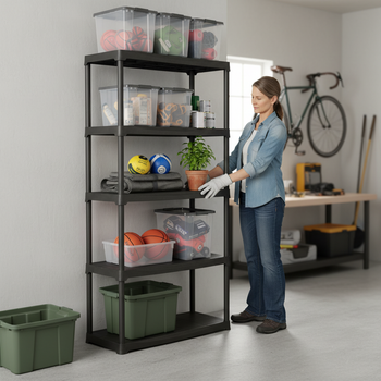 Heavy Duty Plastic Shed Shelving - 1760mm High - 20kg Capacity