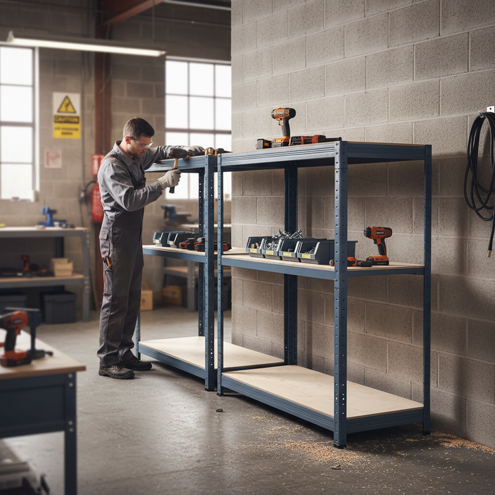 Premium Half Height Shelving Units - 800mm High - 200/280kg Capacity - Front view