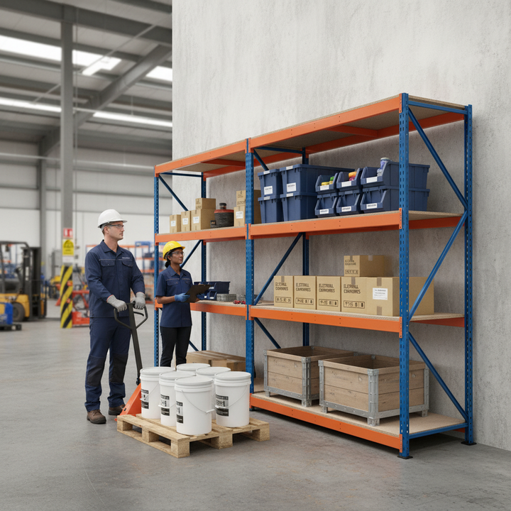 Heavy Duty Industrial Shelving System - 1980mm High - 800kg Capacity - Front view