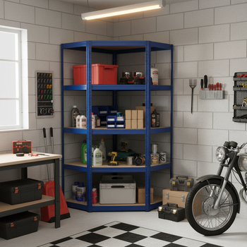 Premium Corner Garage Shelving Unit - 1800mm High - 250kg Capacity