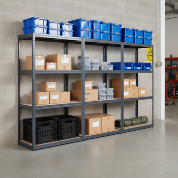 Premium Industrial Shelving - 1600mm High - 200kg Capacity - Grey