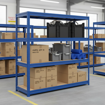 Heavy Duty Industrial Shelving - 1770mm High - Up to 600kg Capacity - Blue