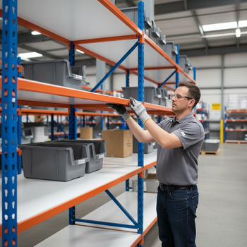 Additional Heavy Duty Melamine Shelf - Blue & Orange - 15mm Thick