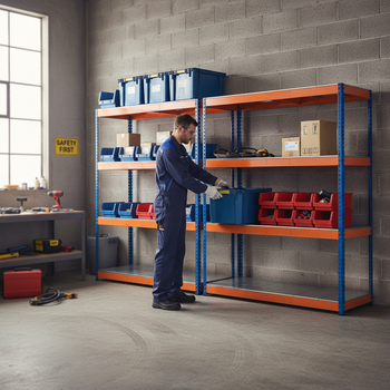 Heavy Duty Industrial Shelving - 1980mm High - 400kg Capacity - Steel