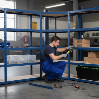Heavy Duty Corner Garage Shelving Unit - 1800mm High - 250kg Capacity