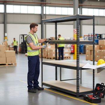 Heavy Duty Industrial Shelving - 2200mm High - 500kg Capacity - Grey
