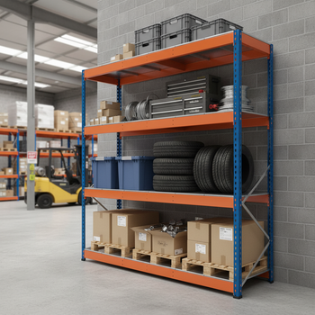 Heavy Duty Industrial Shelving - 2440mm High - 800kg Capacity - Steel