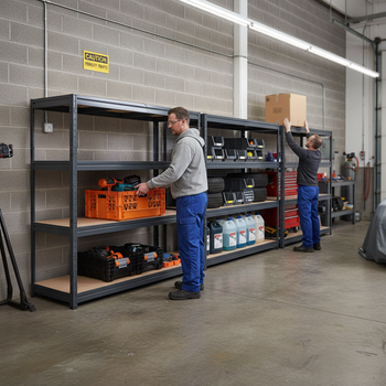 Premium Heavy Duty Garage Shelving - 1770mm Height - Up to 600kg Capacity - Grey