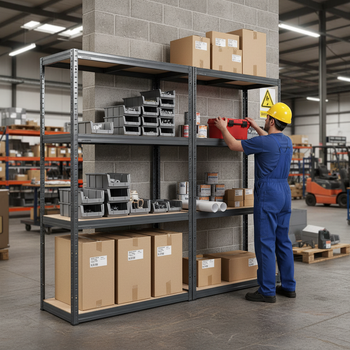 Premium Industrial Shelving Unit - 1600mm High - 200kg Capacity - Grey
